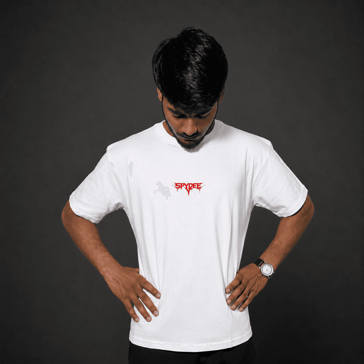 Crimson Divine White oversized T-shirt  2