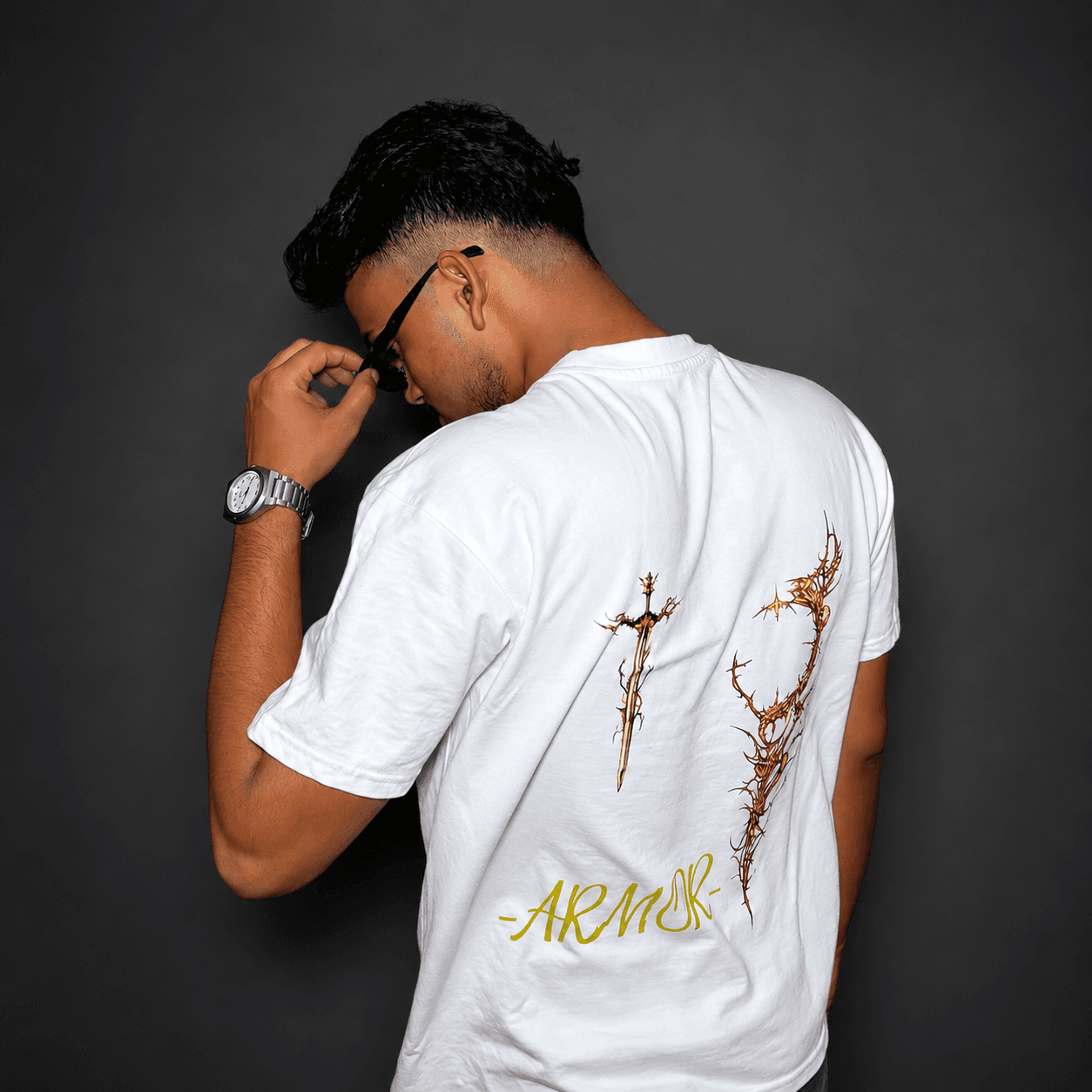 Divine Armor Sigil White oversized T-shirt