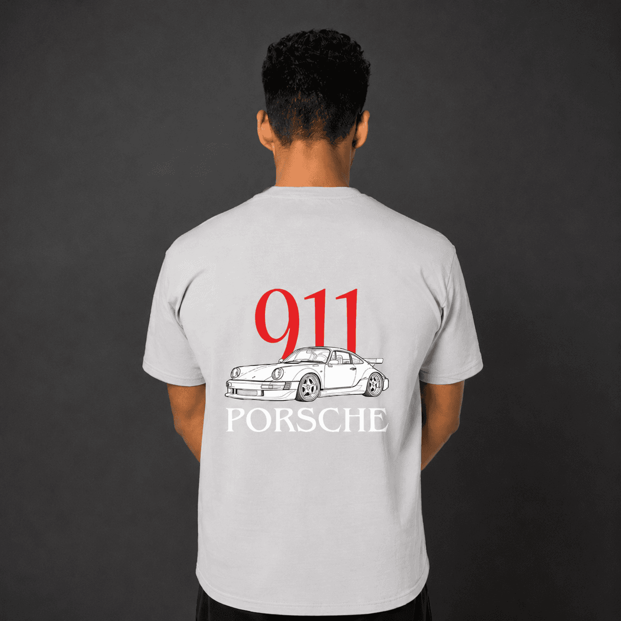 911 Midnight Machine Gray oversized t shirt